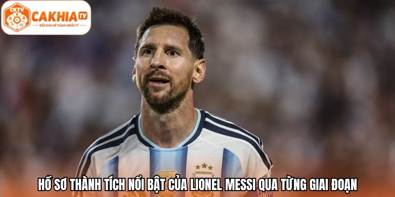 Hồ sơ thành tích nổi bật của Lionel Messi qua từng giai đoạn