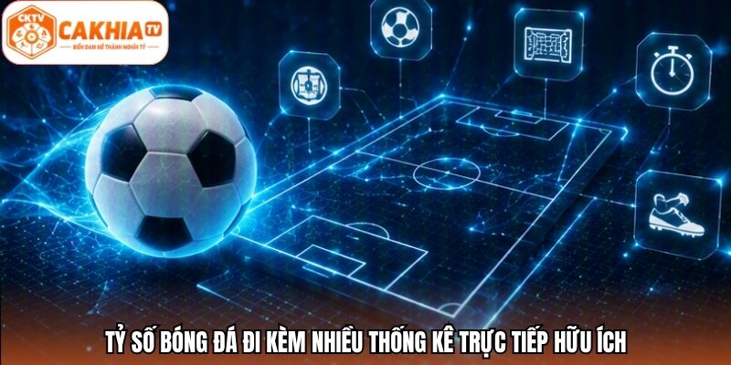 Tỷ số bóng đá đi kèm nhiều thống kê trực tiếp hữu ích