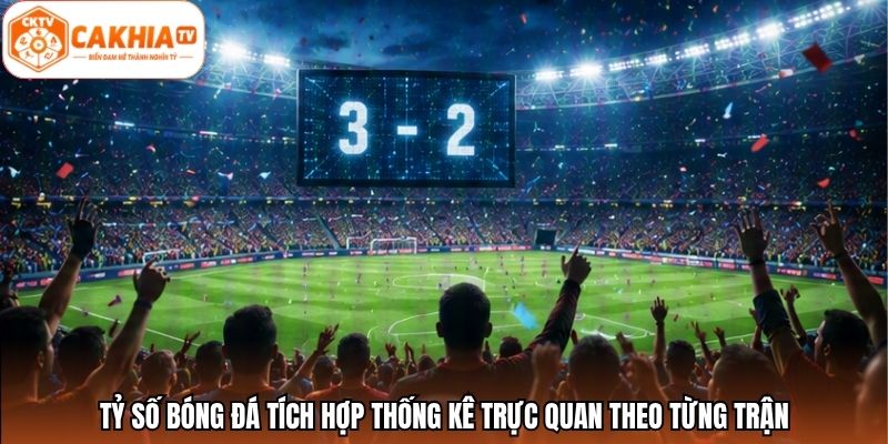 Tỷ số bóng đá tích hợp thống kê trực quan theo từng trận